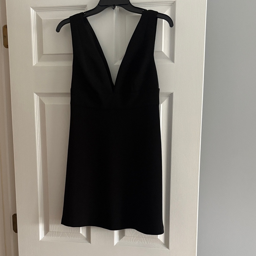 BCBG  Little Black V-Neck Mini Dress